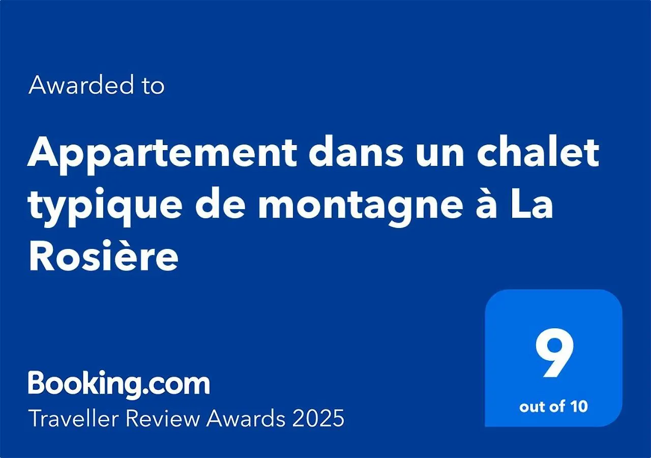 Appartement Dans Un Chalet Typique De Montagne A La Rosiere Montvalezan